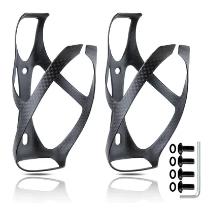 HUALONG No Logo 3K Carbon Fiber Bicycle Water Bottle Cage MTB Road Bike Water Bottle Holder Cages