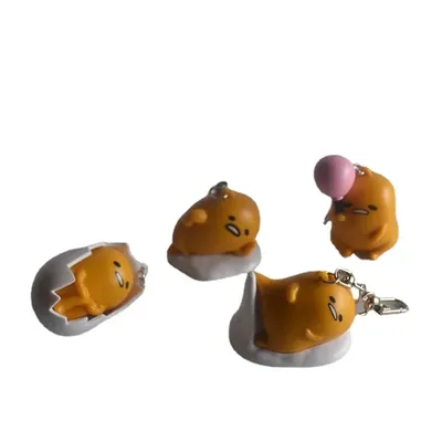 BANDAI Gashapon Gudetama Keychain Figurine Anime Cute Action Figure Kawaii Capsule Toys Boys Girls