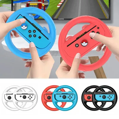 2 pcs/Lot Racing Steering Wheels for Switch OLED Joy con Controller NS Handle Grips for NS Switch