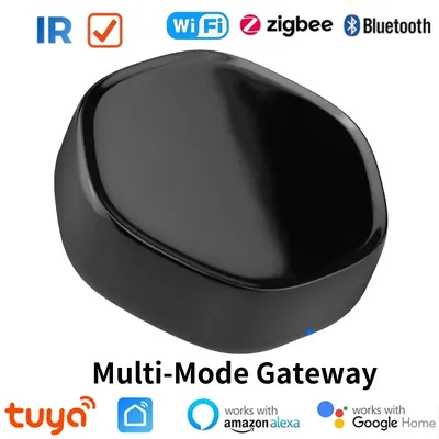 Tuya Multi-Mode Gateway Hub ZigBee Smart Home Wireless Bridge Bluetooth Mesh WiFi IR Remote Control