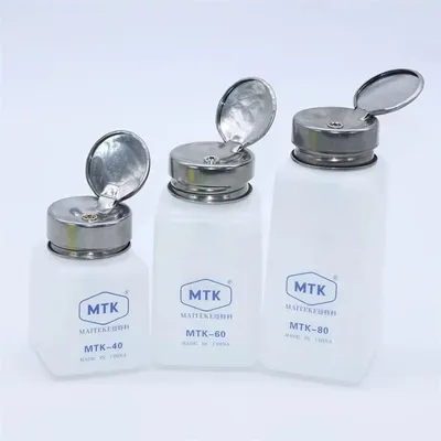 120ML 180ML 250ML Alcohol Bottle With Stainless Steel Cap Mobile Phone Maintenance Cleaning Anti