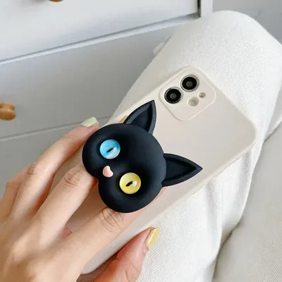 1 Pc Cute Cartoon Animal Support Mobile Phone Extension Frame Finger Bracket Cat Universal Fold