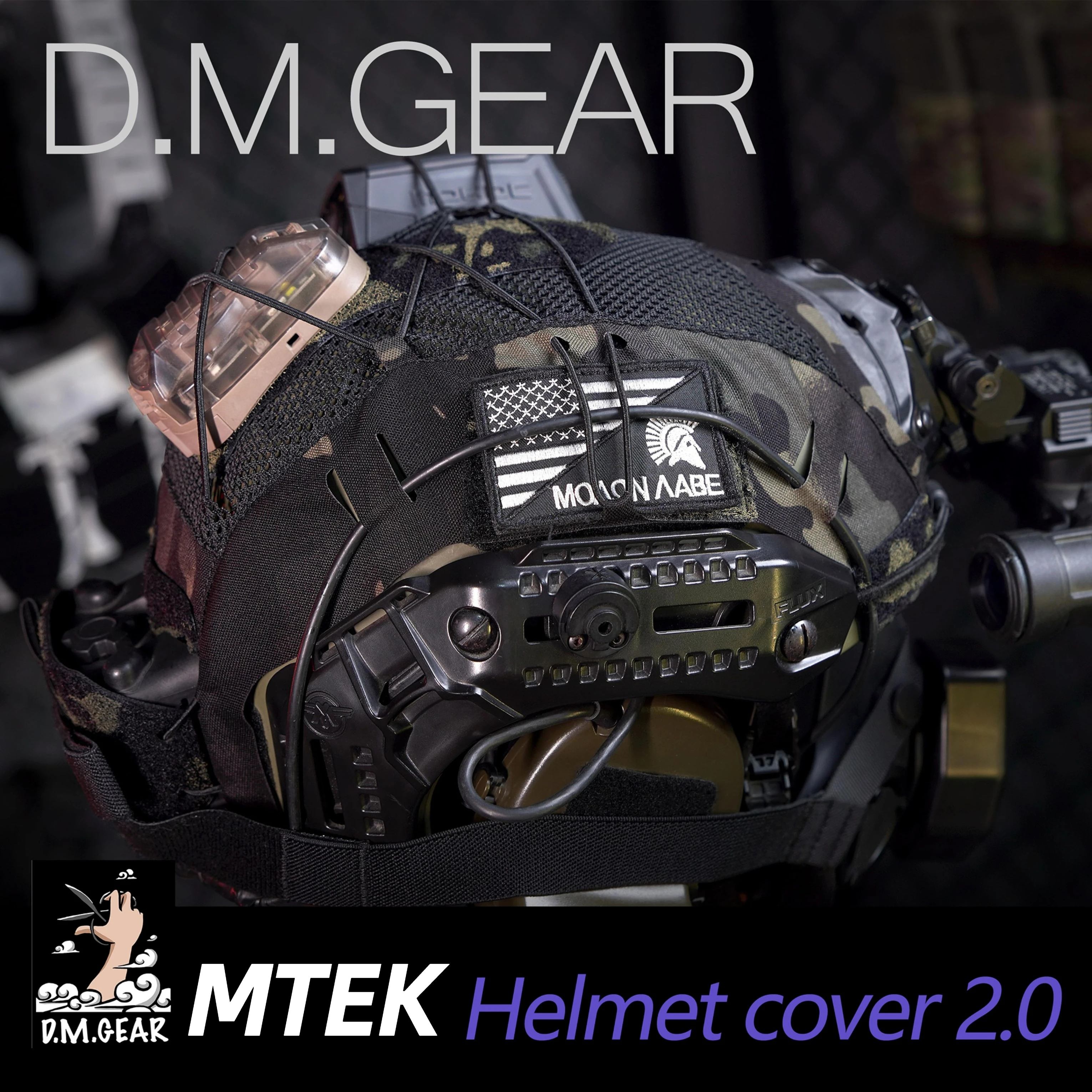 Dmgear Mtek Helmet Cover Mesh Tactical Helmet Protective Gear Hunting Equipment Airsoft Hunt Accessory Outdoor WarGame Sports