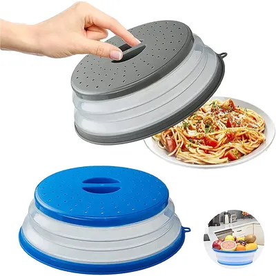 Microwave Splatter Cover Heating Folding Cover Silicone Fresh-keeping Cover Oil-proof Splash-proof