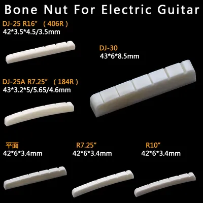 Real Slotted Bone Nut For Electric guitar upper string pillow guitar pillow string Pillow guitar