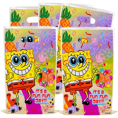 Sponge Bob Gift Bags Happy Birthday Party Decoration Sponge-Bob Party Supplies Gift Box Baby Shower
