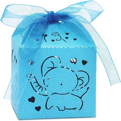 10/50pcs Adorable Elephant Hollow Candy Box - Perfect for Weddings, Engagements, Baby Showers, Birthdays, and Parties