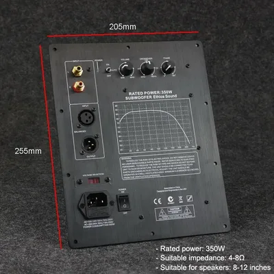 110/220V HIFI Mono 350W Heavy Subwoofer Digital Active Power Amplifier Board Pure Bass Professional Home Audio System