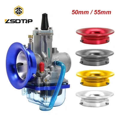 ZSDTRP 50/55mm Motorcycle Carburetor Air Filter Trumpet For PWK 21 24 26 28 30 PE 28 30 Carburetor