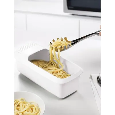 Microwave Noodles Pasta Cooker With Strainer Eco-Friendly Plastic Spaghetti Vegetable Steamer