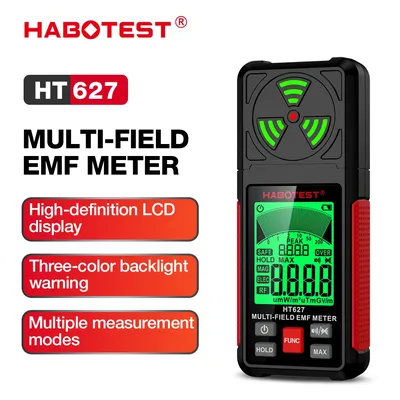 HABOTEST HT627 EMF Meter Professional Electromagnetic Field Radiation Detector Handheld Portable