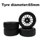 4PCS 65mm 1/10 Rubber Tire RC Racing Car Tires On Road Wheel Rim For HSP HPI RC Car Part Diameter