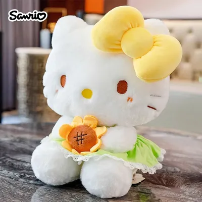 Sanrio Hello Kitty Cinnamoroll Anime Cute Cats Children Stuffed Toys Plush Toys Kawaii Baby Birthday