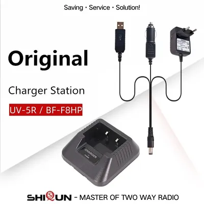 UV-5R Charger BF-F8HP Radio USB Charger Battery UV-5X3 Original UV-5RTP UV-5RA Walkie Talkie GT-5R