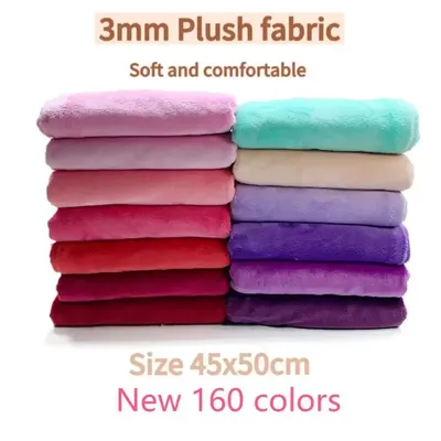 Sewbato 3mm Minky Fabric 100% Polyester 43 Colours Available Eco-friendly Fabric 45x50cm Plush Doll