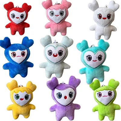 9pcs Plush Korean Super Star Plush Toy Cartoon Animal TWICE Momo Doll Keychain Pendant Keybuckle