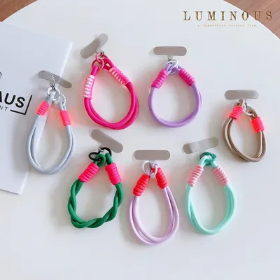 New fashion mobile lanyard wrist strap anti-drop cord iphone 15 mobile phone decoration pendant