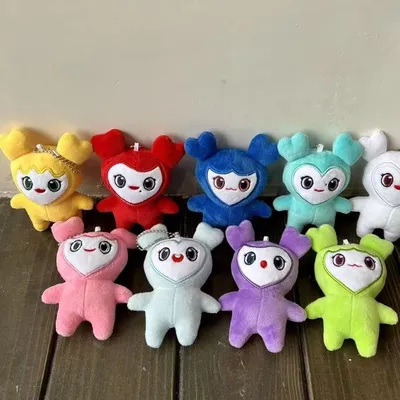 9pcs Plush Korean Super Star Plush Toy Cartoon Animal TWICE Momo Doll Keychain Pendant Keybuckle