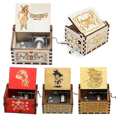 Top Sale Dragon Ball Wood Hand Crank Music Box Dragon Ball Christmas Gift Birthday Gift New Year