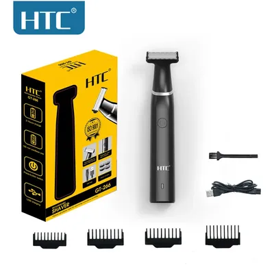 HTC Men's Electric Groin Hair Trimmer Pubic Hair Trimmer Body Grooming Clipper for Men Bikini