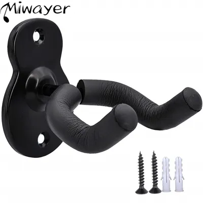 Metal Guitar Hanger Hook Wall Mount Non-slip Holder Stand Rotatable 360°for Electric Guitar Ukulele