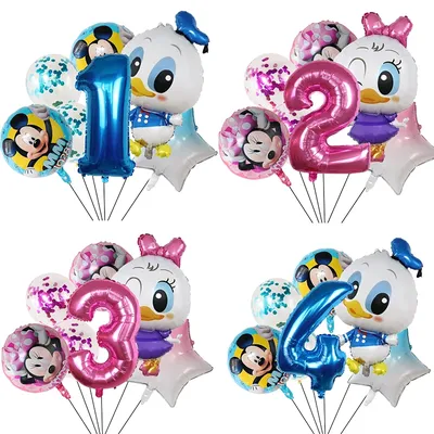 Disney Children's Theme Mouse Daisy Donald Duck Mickey Mouse Balloon Birthday Party Decoration Baby