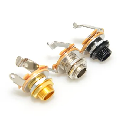 1pcs Electric Guitar Input Jack For Electric Guitar & Bass Guitar 1/4"" (6.35mm) Mono Jack Socket
