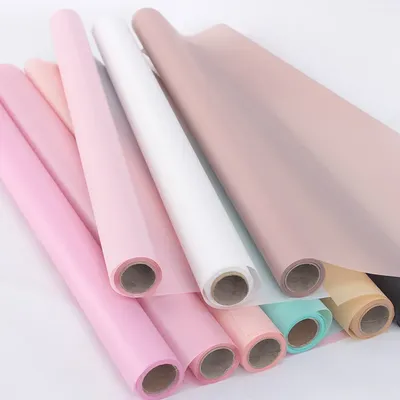 Flower Wrapping Paper Gift Wrap Roll Translucent Waterproof Paper DIY Korean Ribbon Flowers