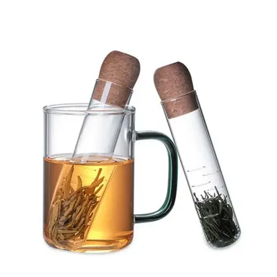 Creative Glass Tea Infuser Pipe Glass Design Tea Strainer For Mug Fancy Filter For Puer Tea Herb Tea