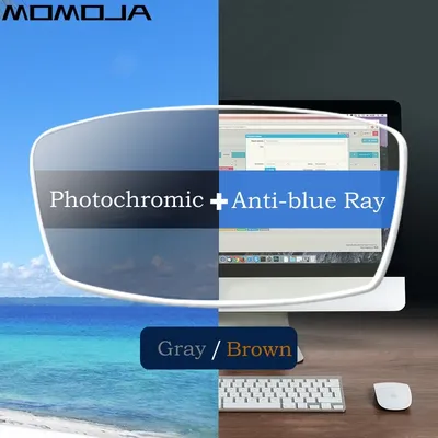 MOMOJA 1.56/1.61/1.67/1.74 HD Anti-reflection Anti-scratch Anti-UV Anti-blue Light and Photochromic