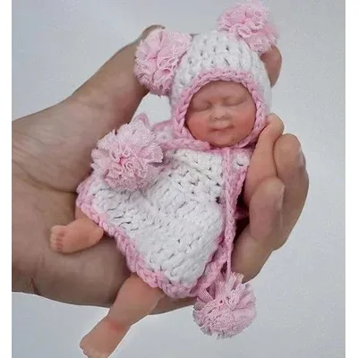 4.5" 13cm Micro Preemie Full Body Silicone Bady Girl Doll Lifelike Mini Reborn Doll Surprice Children Anti-Stress