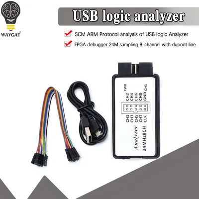 USB Logic Analyzer 24MHz 8 Channel 24M/seconds Logic Analyzer Debugger For ARM FPGA Logic Analyzer