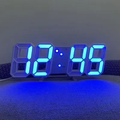3D LEDs Digital Clock for Bedroom Wall Decoration Glowing Night Mode Adjustable Electronic Watch