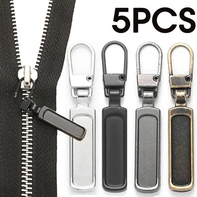 5pcs Sewing DIY Detachable Zipper Head Zipper Pull Practical Convenient Sturdy Bag Handbag Suitcase