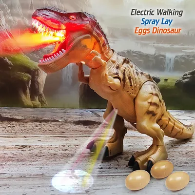 Electric Toy Large Size Walking Spray Lay Eggs Dinosaur Robot With Light Sound Mechanical Dinosaurs
