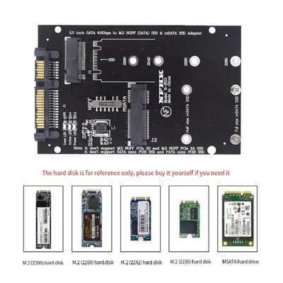 TISHRIC M.2 NGFF Msata SSD To SATA 3.0 2.5 Adapter M2 PCI SSD Converter Riser Card For PC Laptop Add