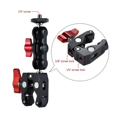Multi-function Ball Head Super Clamp Ball Mount Clamp Magic Arm for GPS Phone Monitor Video Light