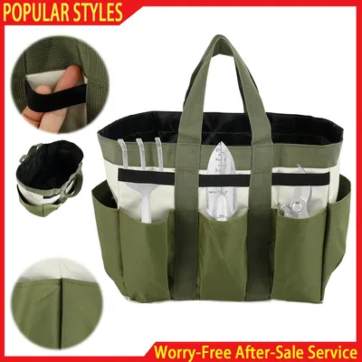 Tool Bag Storage Bag Gardening Hand Tool Storage Tote Oxford Fabric Large Capacity Multiple Pockets