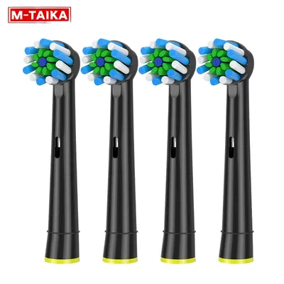4PCS CrossAction Replacement Brush Heads For Oral B Trizone Triumph Vitality D100 D12 D16 D36