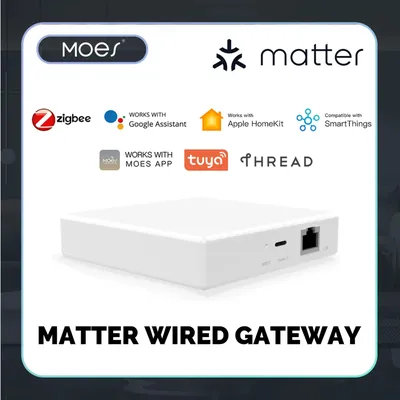 MOES Matter Gateway, Enjoy Smart Home Control with Tuya Zigbee, Voice Control with Siri, HomeKit,