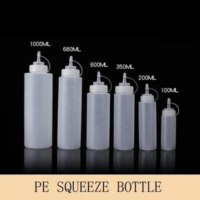 Tomato Salad Sauce Plastic Pointed Seasoning Bottle Squeezed Desktop Seasoning Bottle