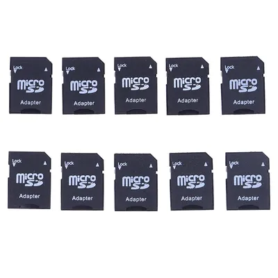 10 Pcs Micro SD TransFlash TF To SD SDHC Memory Card Adapter Converter Phones Tablet Memory Stick