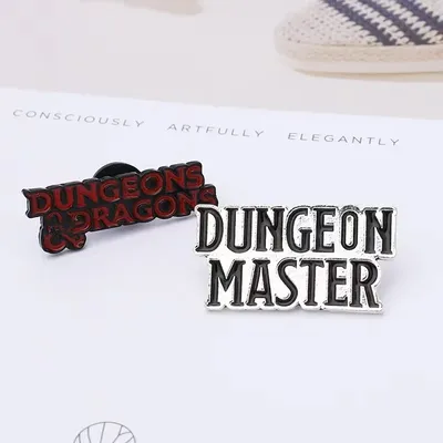 Custom Punk DnD Dungeon Master Dungeons and Dragons Enamel Pins D20 Badges Role Playing Game Jewelry