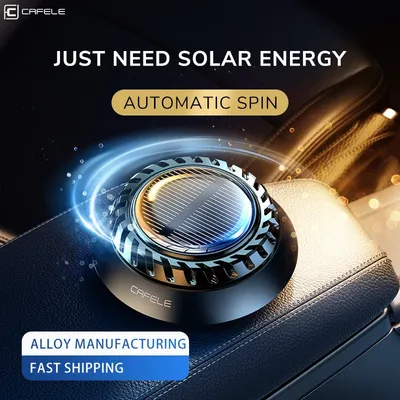 Cafele Solar Car Aromatherapy 360 Degree Rotation Air Freshener Exotic Accessories Interior Creative Perfume Auto Air Purifier