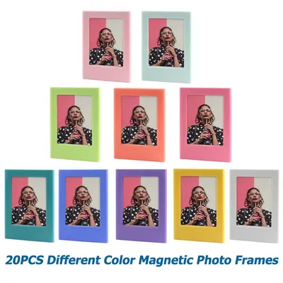 5-20PCS Assorted Color Free Combination Magnetic Photo Frame For Fujifilm Instax Mini Film Intax