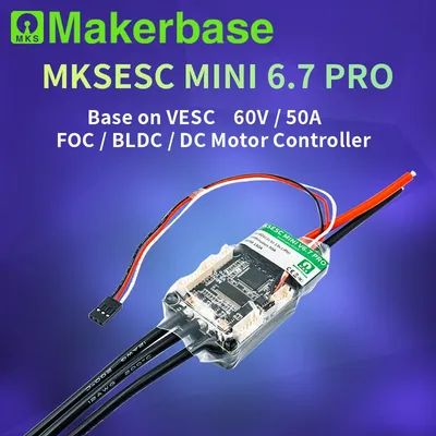 Makerbase VESC MINI 6.7 Electric Speed Controller for Skateboard with Heat Sink 13S ESC Based on