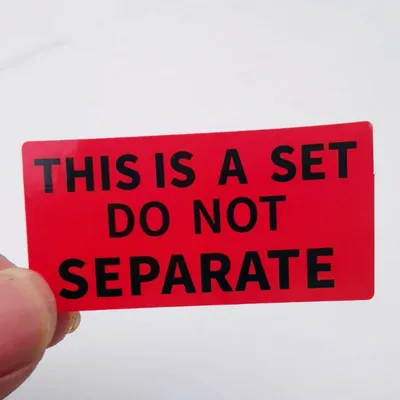 100pcs This is a Set Do Not Separate Stickers 2" x1" Red Packing Labels for Shipping Bundle Sets and