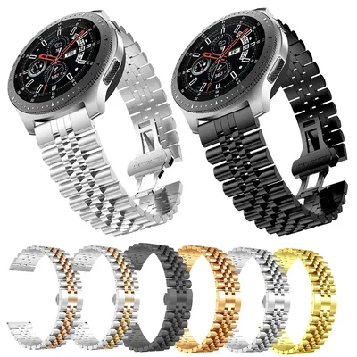 22mm 20mm Band for Samsung Galaxy Watch 3 41 45mm Gear s3 Stainless Steel Strap 46mm 42mm for