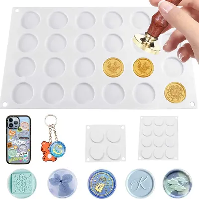 Silicone Pad 4/12/24 Silicone Fire Seal Mold DIY Baking Mold Wax Sealing Mat Auxiliary Drip Glue