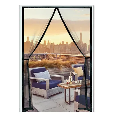 Magnetic Door Screen Custom Size Mosquito Net Curtain Fly Insect Automatic Closing Invisible Mesh